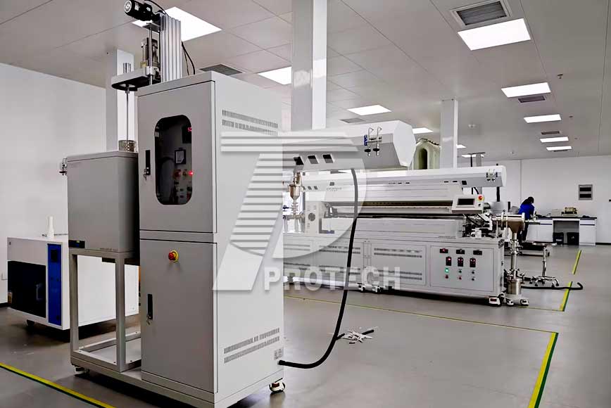 China XX semiconductor company purchases bell furnace and automatic feeding and unloading rotary tub